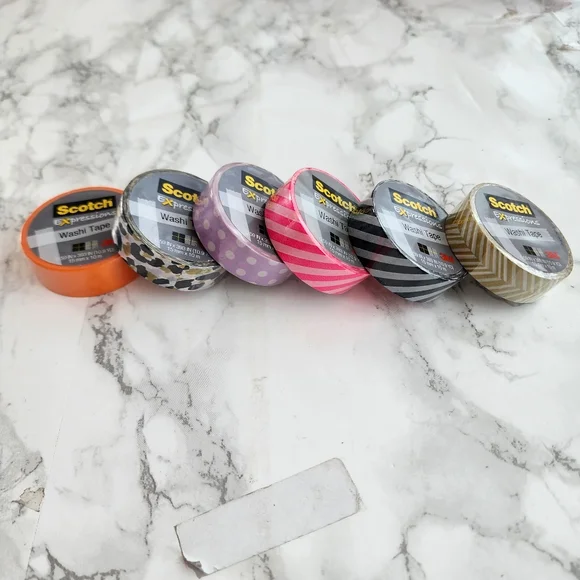 6 Decorative Scotch Washi Tape Set - Multicolor - Picture 4 of 4